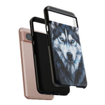 Siberian Husky Geometric Diamond Art Tough Phone Case