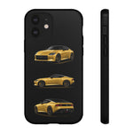 Gold Fairlady Z Classic Sports Car Tough Phone Case - 3 View