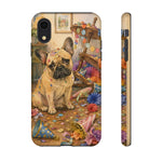 Guilty French Bulldog Phone Case, Confetti Watercolor Cover