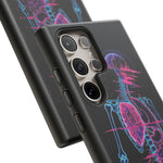 Neon Anatomical Skeleton Phone Case | Internal Displacement Art
