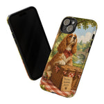 Cocker Spaniel Picnic Scene phone case | vintage dog art