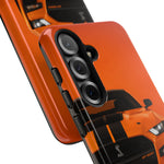 Orange Mustang Art Phone Case, GT500 American Muscle Car Tough Cover for Male