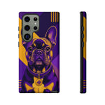 French Bulldog Pop-Art Portrait Tough Phone Case - Purple Gold