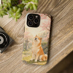 Akita under Cherry Blossoms Dog Breed Phone Case
