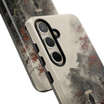 Autumn Temple Steps phone case | Japanese watercolor landscape cover