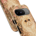Persian Cat Floral Art Nouveau Tough Phone Case