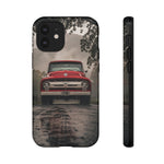 F100 Phone Case, Red White Classic Truck Foggy Road Cover, Gift