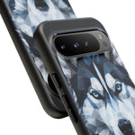 Siberian Husky Geometric Diamond Art Tough Phone Case