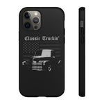 Classic Truckin Flag Chevy 3100 Pickup Tough Phone Case Cover Gift Art