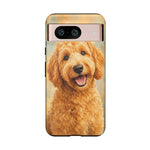 Goldendoodle Fluffy Curls Portrait Art Tough Phone Case