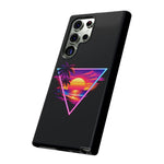 Synthwave Sunset Triangle Phone Case Retro Vaporwave Case