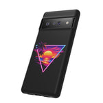 Synthwave Sunset Triangle Phone Case Retro Vaporwave Case