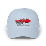 1956 Thunderbird Convertible Dad Hat Classic Car Cap Adjustable Strap Red