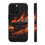 Black Charger Classic Muscle Flames Tough Phone Case Cover Gift