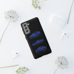 Blue 180SX JDM Sports Car Phone Case Tough Multi View