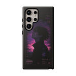 Melancholy Data Poster Phone Case, Glitch Anime Sky Tough Cover