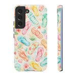Watercolor Flip Flops pattern Tough Case | Beach Shells Phone Cover