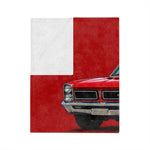 1965 GTO Red Car Blanket | Velveteen Microfiber Throw