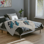 1966 Chevelle Car Illustration Velveteen Blanket | Classic Muscle Car Throw