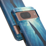 Barracuda Silhouette Phone Case, Sunlit Marine Art Tough Cover