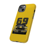1969 Camaro Z28 Yellow Front View Muscle Car Tough Phone Case