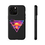 Synthwave Sunset Triangle Phone Case Retro Vaporwave Case