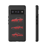 FD RX7 Phone Case Red, Three-View Vector Cover, JDM Gift