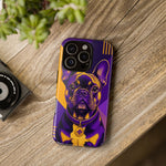 French Bulldog Pop-Art Portrait Tough Phone Case - Purple Gold