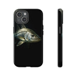 Snook Fishing Phone Case, Saltwater Portrait Black Cover, Gift