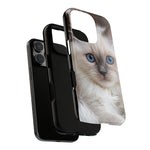 Ragdoll Kitten Phone Case, Blue Eyes Macro Portrait Cover, Gift