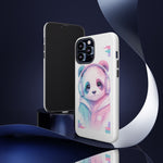 Pastel Panda Phone Case, Glitch Color Block Cover