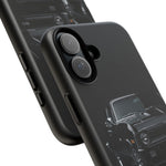 Black 1970 Nova SS Studio Front Tough Phone Case for Muscle Car Fans
