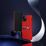 Red Classic Corvette C1 Illustration phone case | Retro Car Tough Case