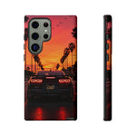 Black Camaro ZL1 Sunset Tough Phone Case - Palm Silhouette