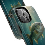 Largemouth Bass Phone Case, Sunlit Underwater Tough Cover, Gift