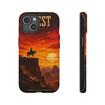 Western Sunset Cowboy Phone Case | Rugged Protective Cover