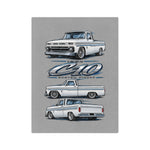 1964 Chevy C10 Custom Pickup Truck Illustration Blanket | Velveteen Throw