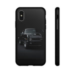 Black 1970 Nova SS Studio Front Tough Phone Case for Muscle Car Fans