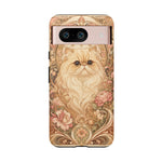 Persian Cat Floral Art Nouveau Tough Phone Case