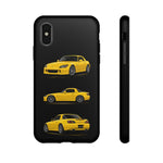 Yellow S2000 Convertible Sports Car Tough Phone Case Multi View