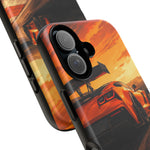 Orange C7 ZR1 High Wing Sports Car Tough Phone Case