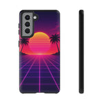 Classic Grid Sunset Vaporwave Art Tough Phone Case