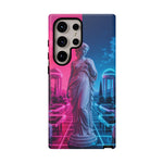 Neon Vaporwave Statue Tough Case | Retro Greek Sculpture Phone Cover