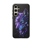 Holographic Wolf Phone Case, Fractured Prism Iridescent Cover