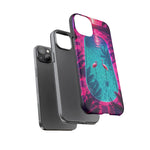 Neon Flamingo Pool Vaporwave Art Tough Phone Case