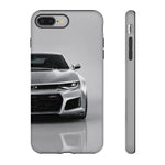 Silver Camaro Phone Case, ZL1 American Muscle Car Tough Cover for Men Gift