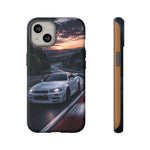 Skyline GT-R R34 White Nurburgring Speed Art Tough Phone Case