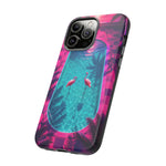 Neon Flamingo Pool Vaporwave Art Tough Phone Case