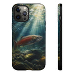 Salmon River Fishing Phone Case, Sunlit Current Cover