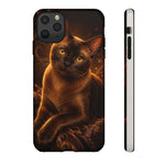 Burmese Golden Sable Portrait Art Tough Phone Case